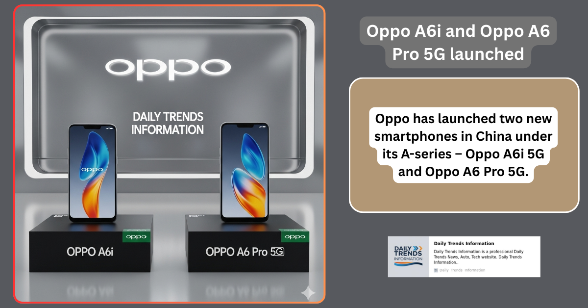 Oppo A6i And Oppo A6 Pro 5G Launched In China Know The Price And Oppo A6i And Oppo A6 Pro 5G Launched In China Know The Price And