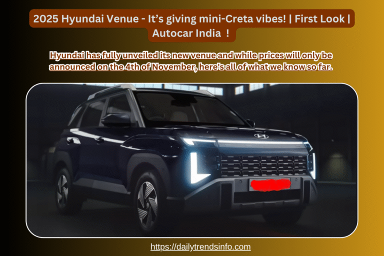 2025 Hyundai Venue - It’s giving mini-Creta vibes! | First Look | Autocar India !
