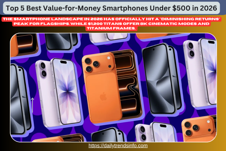 Top 5 Best Value-for-Money Smartphones Under $500 in 2026.